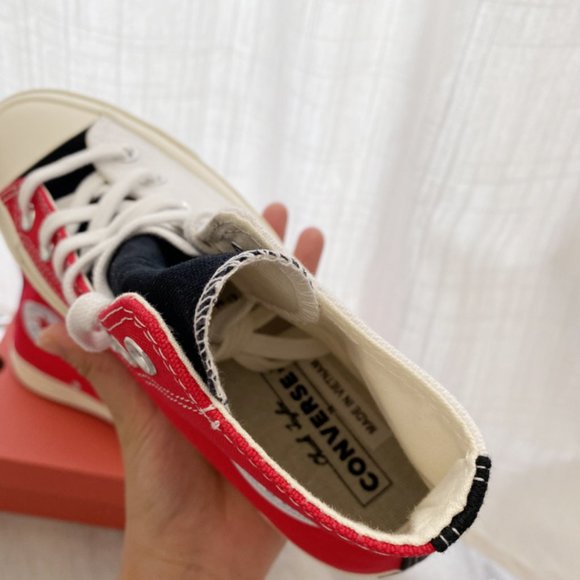 Converse Red and White High-Top Sneakers - Picture 4 of 7